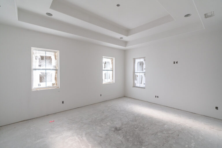 Howell Custom Home unfinished bedroom
