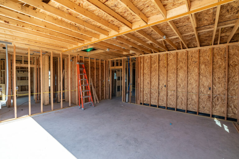 framed out walls