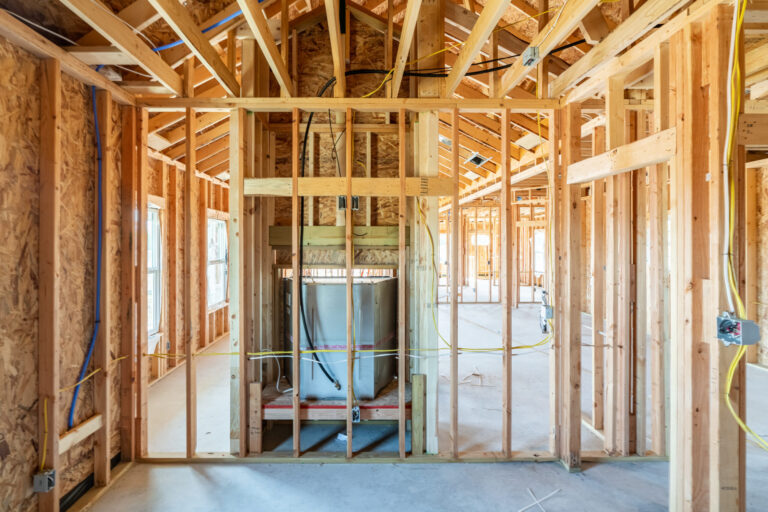 Framed out walls